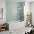 KALDEWEI - Kaldewei 180x80 cm Ensemble baignoire Saniform universelle + Pare baignoire pliable, 2 volets chrome + pieds (KW3751-SETP2) - vignette
