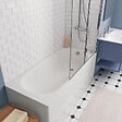KOLO BY GEBERIT - KOLO by Geberit 170x70 cm Ensemble baignoire Opal Plus universelle +Pare baignoire pliable, 2 volets chrome + pieds (XWP1270000-SETP2) - vignette