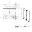 KOLO BY GEBERIT - KOLO by Geberit 170x70 cm Ensemble baignoire Opal Plus universelle +Pare baignoire pliable, 2 volets chrome + pieds (XWP1270000-SETP2) - vignette