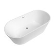 SWISS AQUA TECHNOLOGIES - Swiss Aqua Technologies Mood 150x75 cm baignoire îlot en acrylique 180L, orientation gauche et droite, avec siphon + pieds, blanc (SATVMOOD1500) - vignette