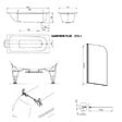 KALDEWEI - Kaldewei 170x75 cm Ensemble baignoire Saniform universelle + Pare baignoire pivotant chrome + pieds (KW3731-SETP1) - vignette