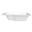 LAGUNA - 160x80 cm Beata Plus baignoire bain/douche asymétrique en acrylique, droite + tablier 160 cm + pieds, blanc (BE1600PPLUS-SET1) - vignette