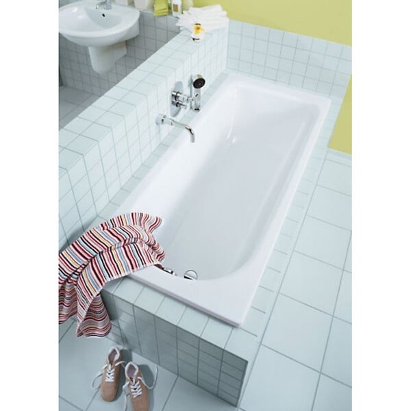 KALDEWEI - Kaldewei Saniform Plus 170 x 75 cm Baignoire droite 123 L en acier émaillé, sans pieds, blanc alpin (112600010001) - large