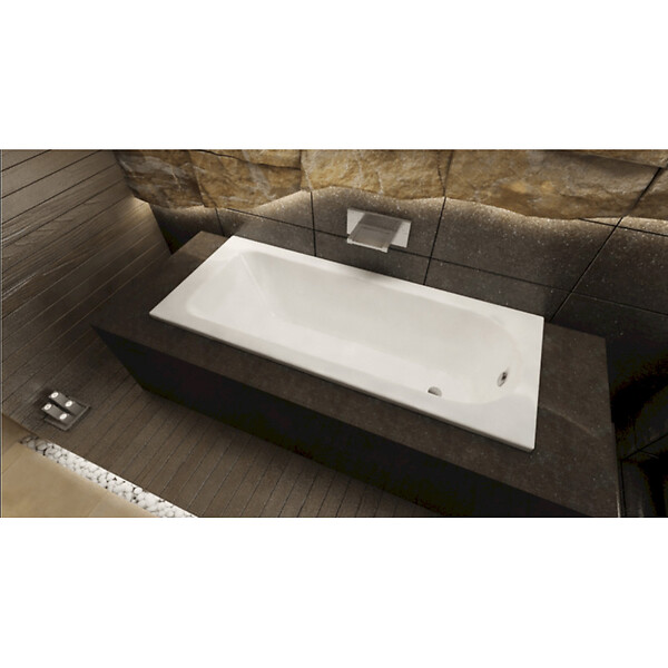KALDEWEI - Kaldewei Saniform Plus 170 x 75 cm Baignoire droite 123 L en acier émaillé, sans pieds, blanc alpin (112600010001) - large