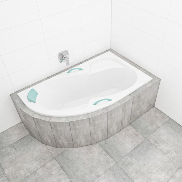 LAGUNA - 170x100 cm Fortuna Plus baignoire asymétrique en  acrylique, droite, sans pieds, blanc (FO1700PPLUS) - large
