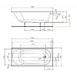 KOLO BY GEBERIT - KOLO by Geberit Opal Plus 160 x 70 cm Baignoire droite avec pieds 180 L en acrylique, blanc (XWP1260000) - vignette