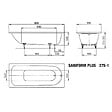 KALDEWEI - Saniform Plus 180x80 cm Baignoire rectangulaire en acier émaillé, sans pieds, blanc alpin (112800010001) - vignette