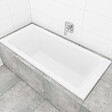SIKO - Siko 180x80 cm Nora Plus baignoire rectangulaire en acrylique, gauche et droite, sans pieds, blanc (NO1800PLUS) - vignette