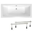 SIKO - 180 x 80 cm Nora Plus baignoire rectangulaire avec pieds, Acrylique, Gauche et Droite, Blanc (NO1800PLUS-SET) - vignette