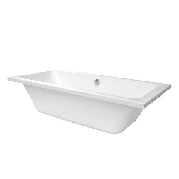 SIKO - 180 x 80 cm Nora Plus baignoire rectangulaire avec pieds, Acrylique, Gauche et Droite, Blanc (NO1800PLUS-SET) - large