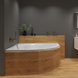 SIKO - 150 x 150 cm Synthia Plus baignoire d'angle avec pieds, Acrylique, Gauche et Droite, Blanc (SY1500PLUS-SET) - vignette