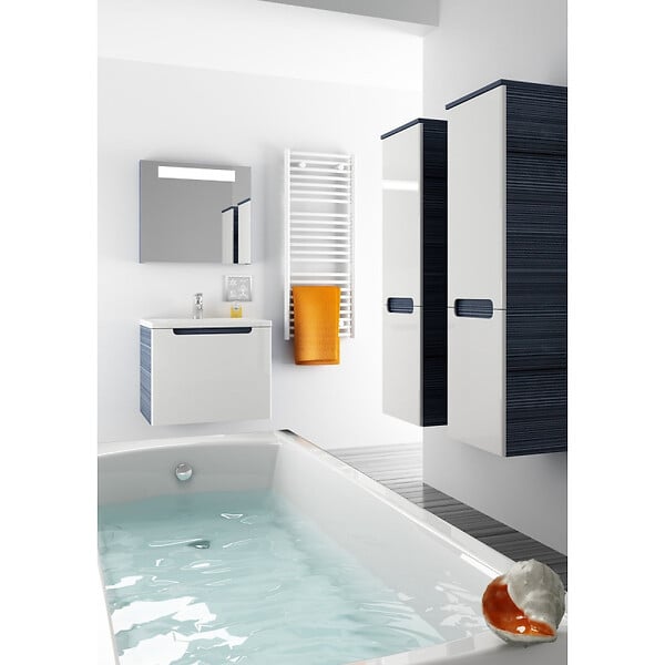 SWISS AQUA TECHNOLOGIES - Swiss Aqua Technologies Fusion 150 x 70 cm Baignoire gain de place en acrylique, sans pieds, blanc (SIKOVR150) - large