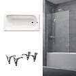 KALDEWEI - Kaldewei 170x75 cm Ensemble baignoire Saniform universelle + Pare baignoire fixe chrome + pieds (KW3731-SETP3) - vignette