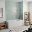 KALDEWEI - Kaldewei 170x75 cm Ensemble baignoire Saniform universelle + Pare baignoire fixe chrome + pieds (KW3731-SETP3) - vignette