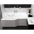 LAGUNA - 160x80 cm Beata Plus baignoire bain douche asymétrique acrylique positionnement gauche, sans pieds, blanc (BE1600LPLUS) - vignette