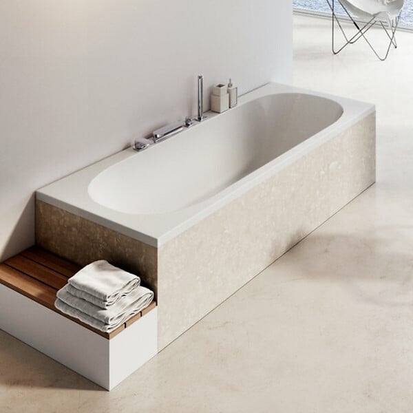RAVAK - CITY SLIM Baignoire rectangulaire 180x80 cm en acrylique, sans pieds, blanc (C921300000) - large