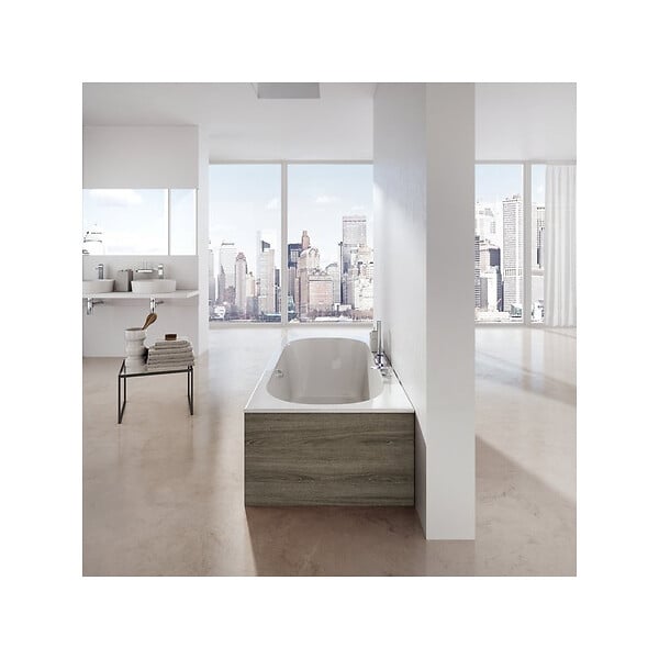 RAVAK - CITY SLIM Baignoire rectangulaire 180x80 cm en acrylique, sans pieds, blanc (C921300000) - large