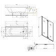 KOLO BY GEBERIT - KOLO by Geberit 160x70 cm Ensemble baignoire Opal Plus universelle +Pare baignoire pliable, 2 volets chrome + pieds (XWP1260000-SETP2) - vignette