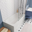 SWISS AQUA TECHNOLOGIES - Swiss Aqua Technologies By Kaldewei 150x70 cm Ensemble baignoire Vivien universelle + Pare baignoire 2 volets + pieds (SATVIVI150-SETP2) - vignette
