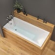 LAGUNA - 170x75 cm Idea Plus baignoire rectangulaire en acrylique, gauche et droite, sans pieds, blanc (ID1700PLUS) - vignette