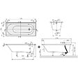 VILLEROY & BOCH - Oberon Baignoire droite Ovale 170 x 70 cm en marbre coulé, pieds fourni, blanc (UBQ177OBE2V-01) - vignette