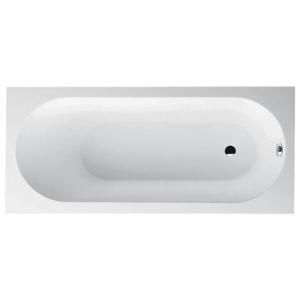 VILLEROY & BOCH - Oberon Baignoire droite Ovale 170 x 70 cm en marbre coulé, pieds fourni, blanc (UBQ177OBE2V-01) - large