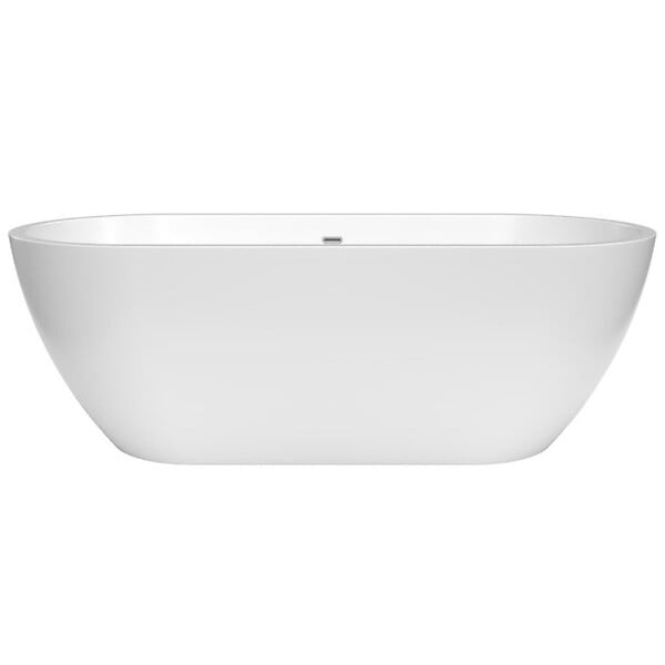 SWISS AQUA TECHNOLOGIES - Swiss Aqua Technologies Dua 170 x 75 cm Baignoire îlot en acrylique + Siphon, sans pieds, blanc (SATDUA1700) - large