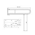 BEMETA - BEMETA HELP Barre de maintien relevable 82,9cm en forme de U, Métal, Blanc (301102084N) - vignette
