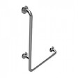 BEMETA - HELP Barre de maintien fixe 63x89cm, en forme de L, pose à droite, Acier Inoxydable (301122041) - vignette