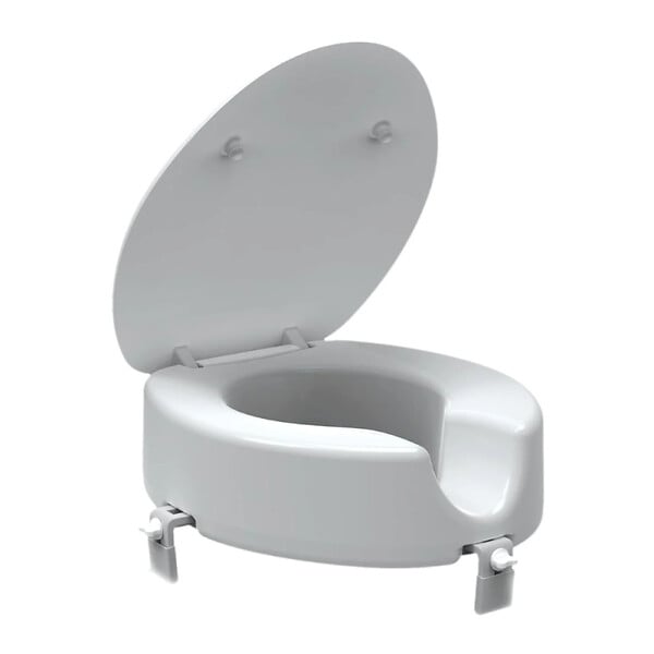SIKO - Rehausseur WC universel surélévation 12 cm pour PMR et personnes âgées, blanc (INVALWCSED) - large