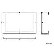 BEMETA - BEMETA HELP Miroir mural PMR pose portrait ou paysage 60x40cm, Acier inoxydable (301401031) - vignette