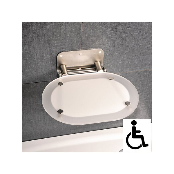 RAVAK - Ravak Ovo Chrome siège de douche rabattable PMR pour cabine de douche (B8F0000029) - large