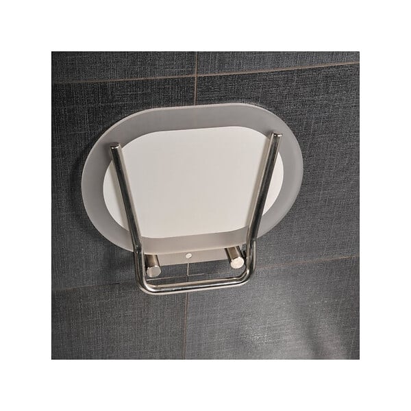 RAVAK - Ravak Ovo Chrome siège de douche rabattable PMR pour cabine de douche (B8F0000029) - large