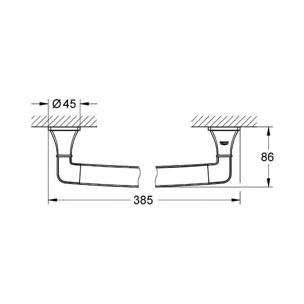 GROHE - Grohe Grandera  Barre d'appui pour baignoire - large