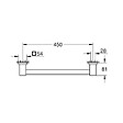 GROHE - Start Cube barre d'appui PMR 50,4 cm pour baignoire, inox (41095DC0) - vignette