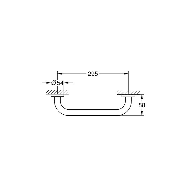 GROHE - Essentials Barre d’appui en métal avec fixations cachées, Cool Sunrise brossé (40421GN1) - large