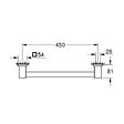 GROHE - Start Cube Barre d'appui PMR 50,4 cm, noir mat (410952430) - vignette