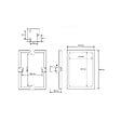 BEMETA - HELP Miroir mural PMR portrait ou paysage 60x40cm, Acier inoxydable, Blanc (301401034) - vignette