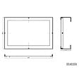 BEMETA - HELP Miroir mural PMR portrait ou paysage 60x40cm, Acier inoxydable, Blanc (301401034) - vignette