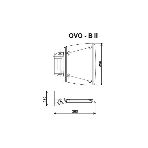 RAVAK - Ovo-B II-Opal siège de douche rabattable PMR pour cabine de douche (B8F0000052) - large