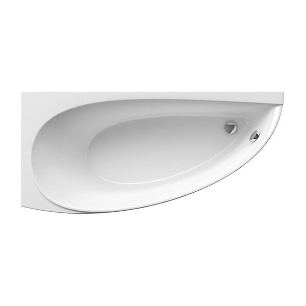 RAVAK - Avocado 160 x 75 cm Baignoire d'angle gain de place, orientation gauche en acrylique, sans pieds, blanc (CQ01000000) - large