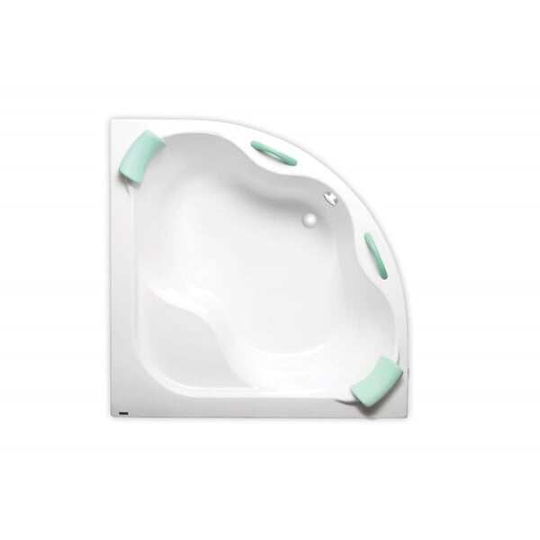 LAGUNA - 140 x 140 cm Samanta Plus baignoire d'angle en acrylique, sans pieds, blanc (SM1400PLUS) - large