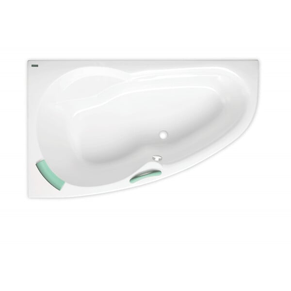 SIKO - Siko 160 x 95 cm Luiza baignoire d'angle orientation gauche en acrylique, sans pieds, blanc (LU1600L) - large