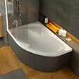 RAVAK - Rosa II 160 x 105 cm Baignoire d'angle orientation gauche en acrylique, sans pieds, blanc (CM21000000) - vignette