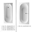 VILLEROY ET BOCH - Villeroy & Boch Oberon 170 x 75 cm Baignoire gauche et droite ovale en Quaryl® , avec pieds, blanc (BQ170OBE2V-01) - vignette
