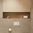 CERAMIA - Niche de Douche à encastrer, Acier Inoxydable 304, 120x28x10cm, Or brossé PVD - vignette