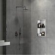 CERAMIA - Timeless Niche de Douche à encastrer, Acier Inoxydable 304, 2 étagères, 60x30x10cm, Chrome brossé - vignette