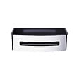 SWISS AQUA TECHNOLOGIES - Swiss Aqua Technologies Panier de douche 22 cm en acier inoxydable, Chrome et Noir (SATDPOLCHC) - vignette
