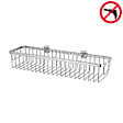 TESA - Tesa  Aluxx Panier de bain/douche en aluminium chromé inoxydable 45x12,5 cm, Pose facile sans perçage (40206-00000-00) - vignette