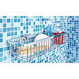 TESA - Tesa  Aluxx Panier de bain/douche en aluminium chromé inoxydable 45x12,5 cm, Pose facile sans perçage (40206-00000-00) - vignette